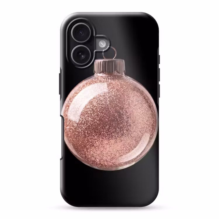 Telefoonhoesje Toughcase - Kerstbal - Roségoud - Kerst — 1