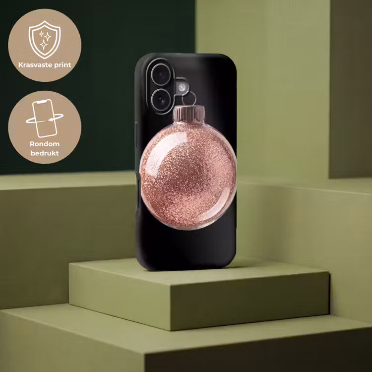 Telefoonhoesje Toughcase - Kerstbal - Roségoud - Kerst — 7