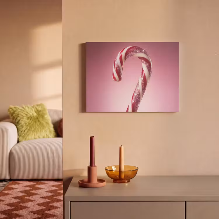 Akoestisch schilderij - Zuurstok - Glinsterend - Roze — 2