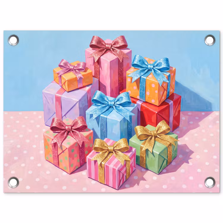 Tuinposter - Geschenken - Feest - Kleurrijk — 1