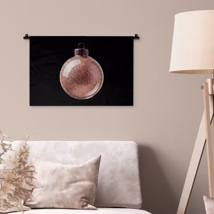 Wandkleed - Kerstbal - Roségoud - Kerst — 2