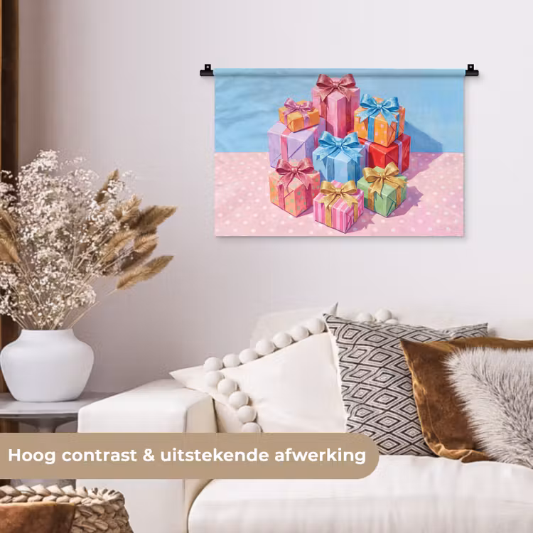 Wandkleed - Geschenken - Feest - Kleurrijk — 4