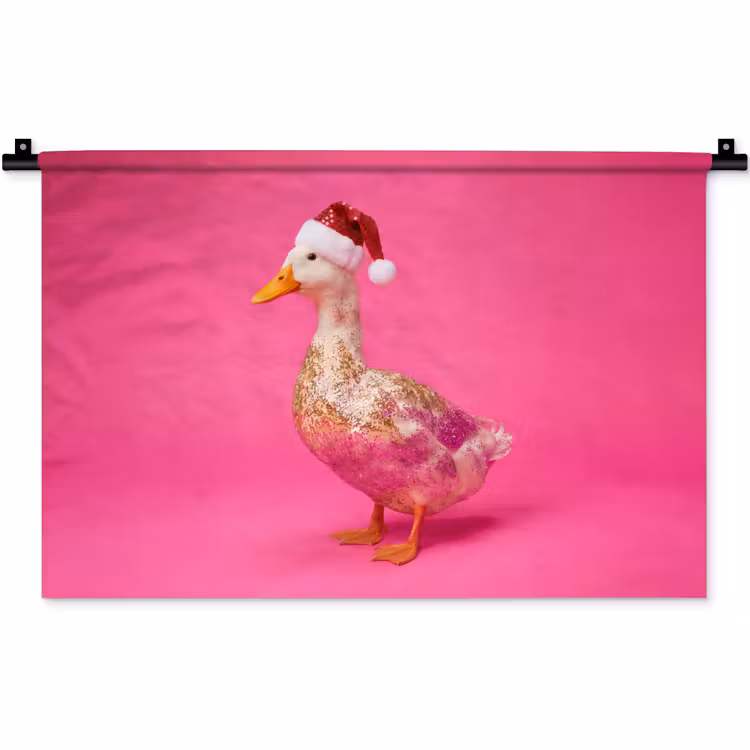 Wandkleed - Vogel - Kerst - Roze — 1