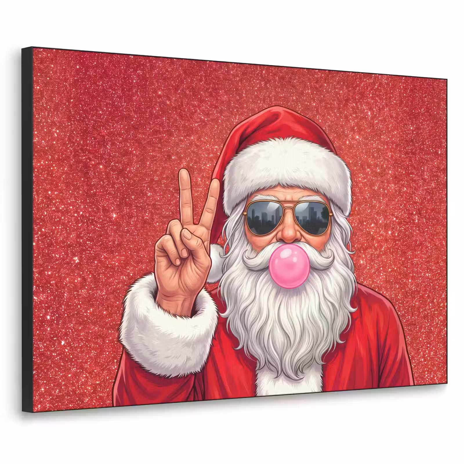 Art frame - Kerstman - Zonnebril - Kerst — 1