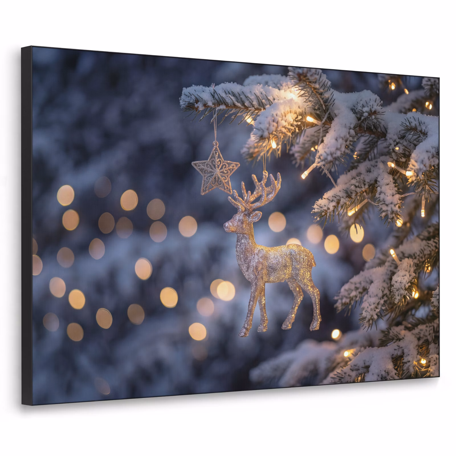 Art frame - Rendier - Kerst - Sneeuw — 1