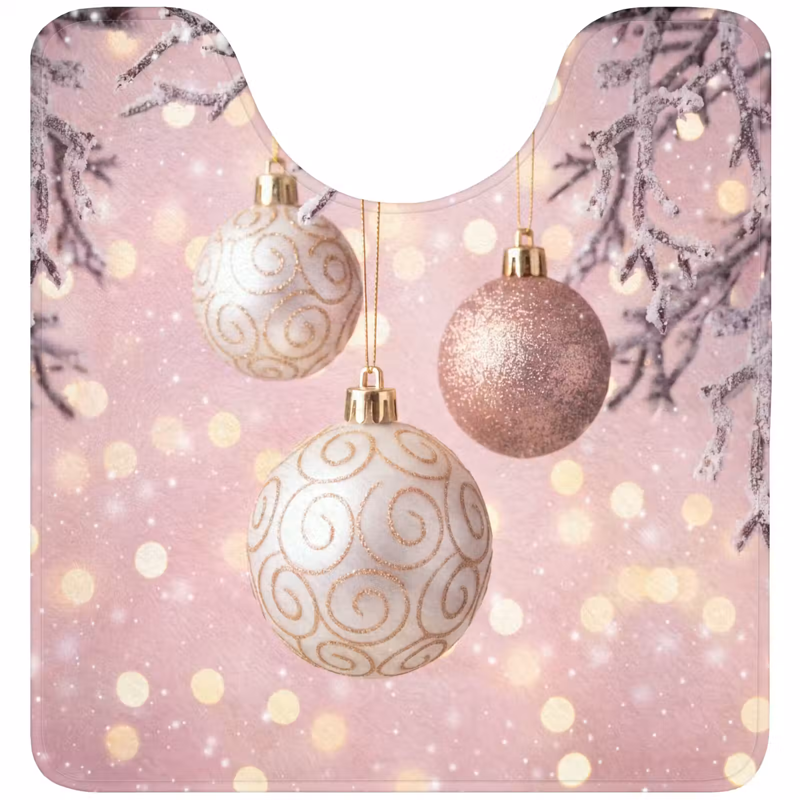 WC Mat - Kerstbal - Roze - Winter — 1