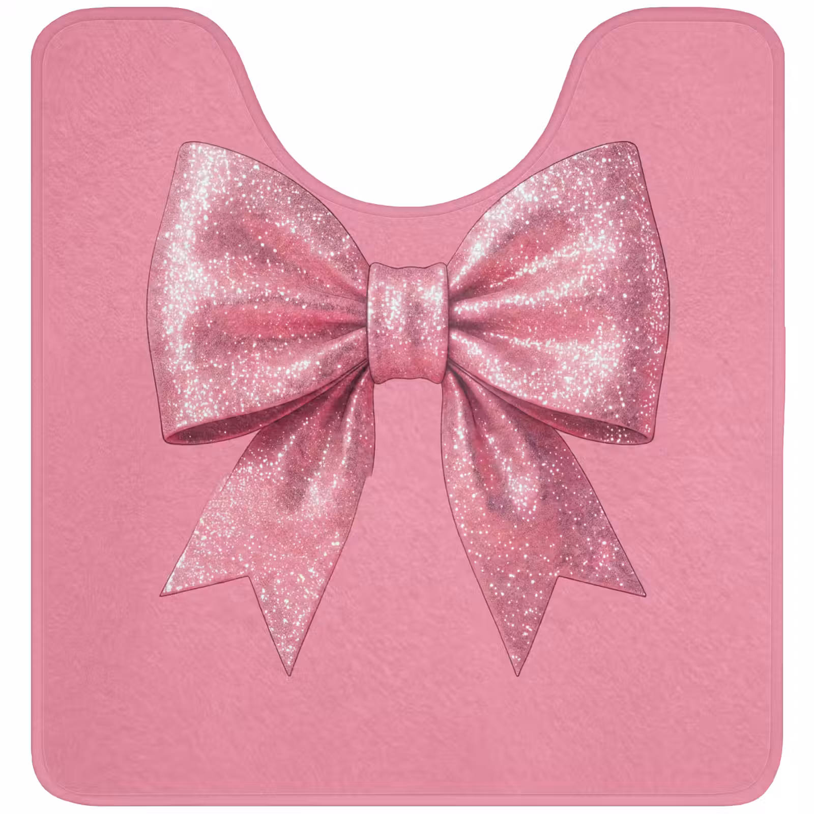WC Mat - Roze strik - Glitter — 1
