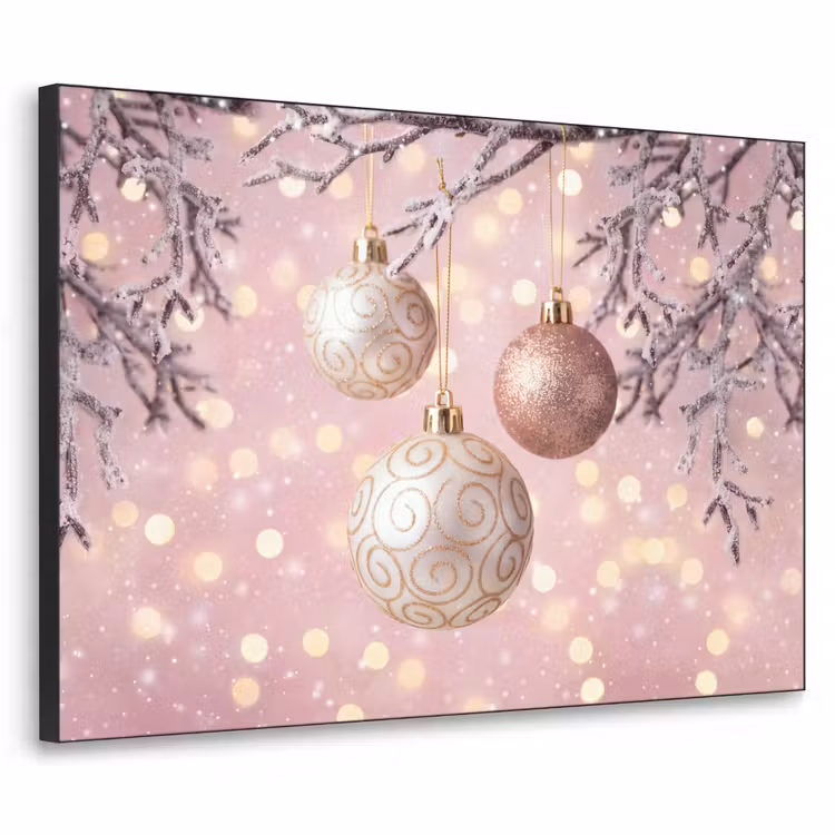 Art frame - Kerstbal - Roze - Winter — 1