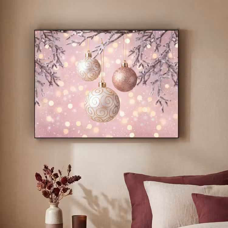 Art frame - Kerstbal - Roze - Winter — 3