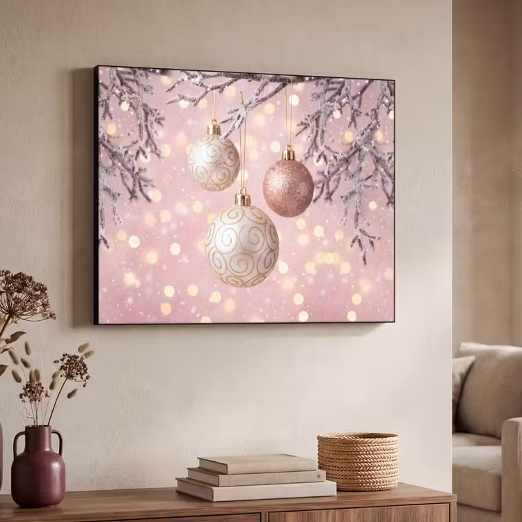 Art frame - Kerstbal - Roze - Winter — 7