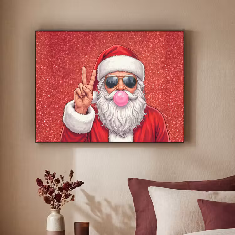 Art frame - Kerstman - Zonnebril - Kerst — 3