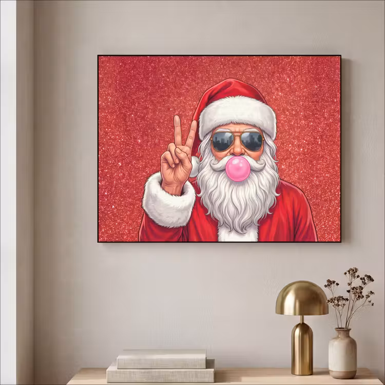 Art frame - Kerstman - Zonnebril - Kerst — 5