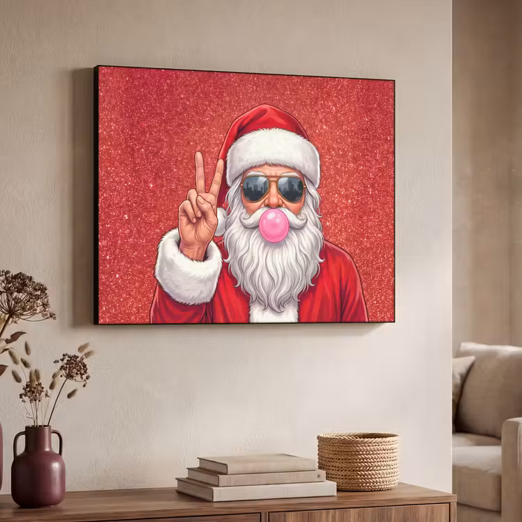 Art frame - Kerstman - Zonnebril - Kerst — 7