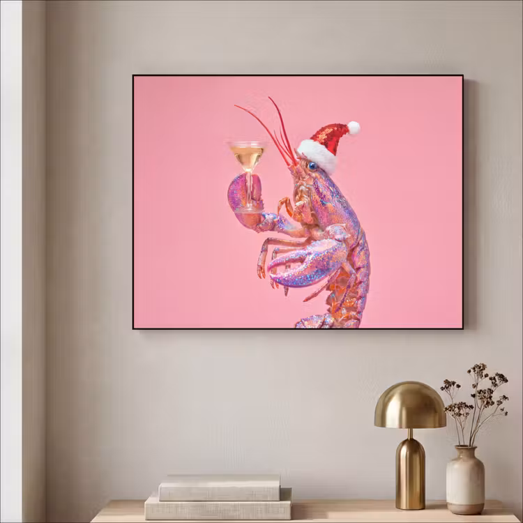 Art frame - Kreeft - Kerst - Roze — 5