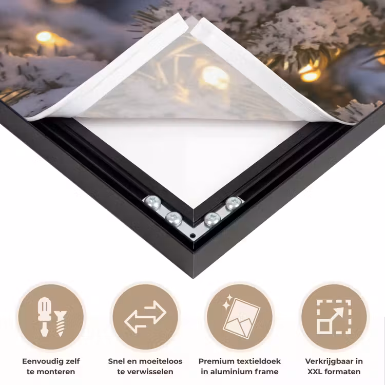 Art frame - Rendier - Kerst - Sneeuw — 4