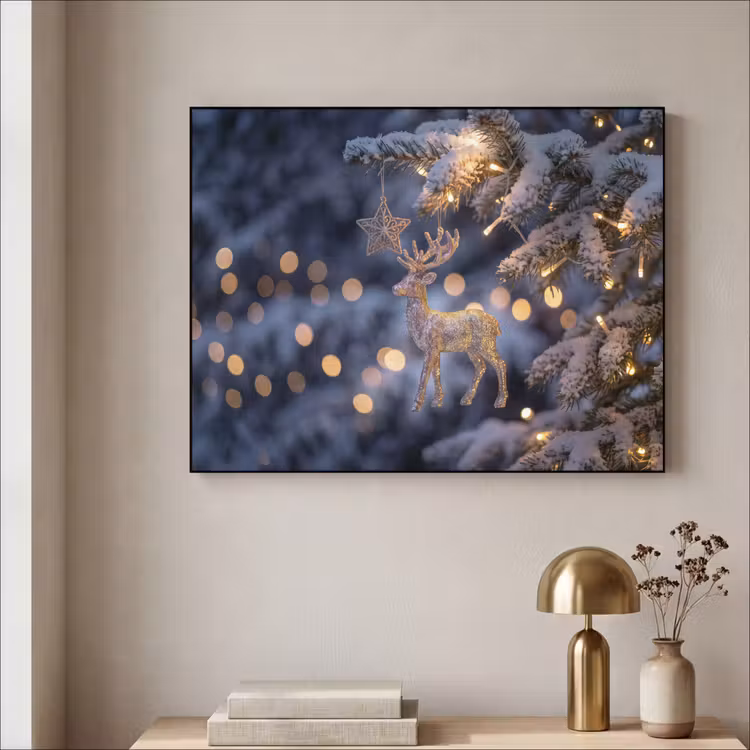 Art frame - Rendier - Kerst - Sneeuw — 5