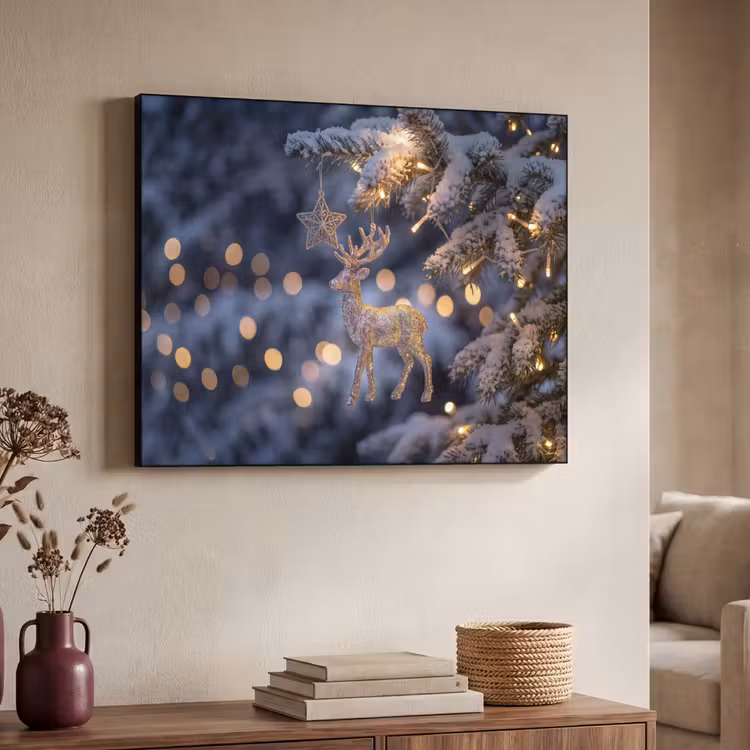 Art frame - Rendier - Kerst - Sneeuw — 7