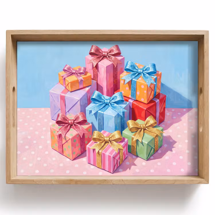 Dienblad - Geschenken - Feest - Kleurrijk — 1