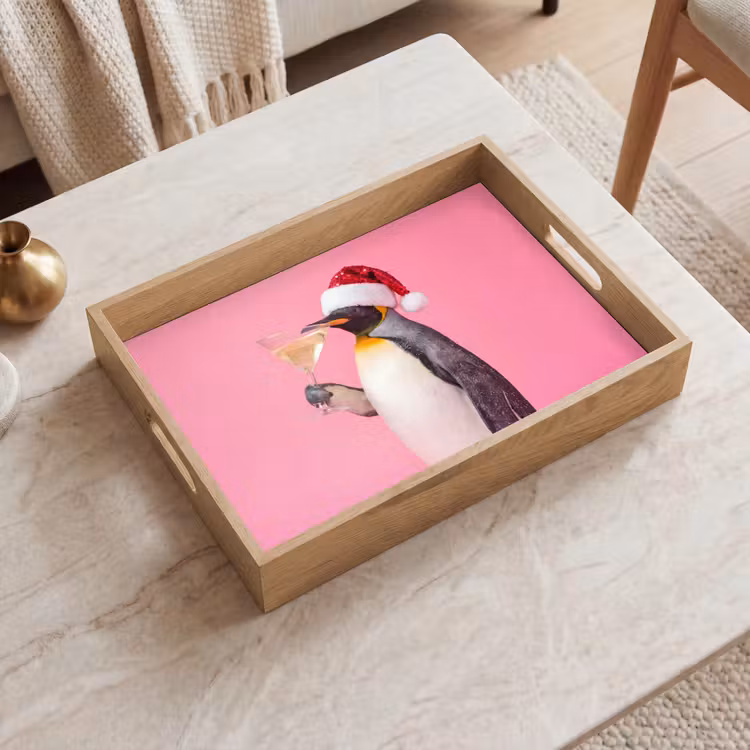 Dienblad - Pinguïn - Kerst - Feest — 2