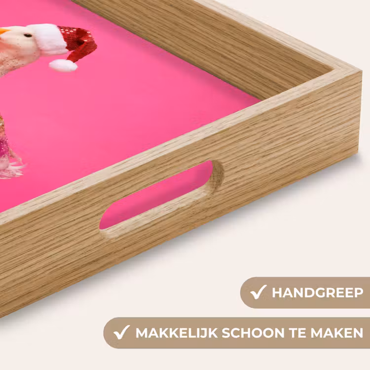 Dienblad - Vogel - Kerst - Roze — 5