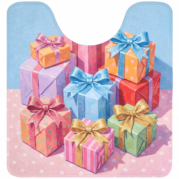WC Mat - Geschenken - Feest - Kleurrijk — 1