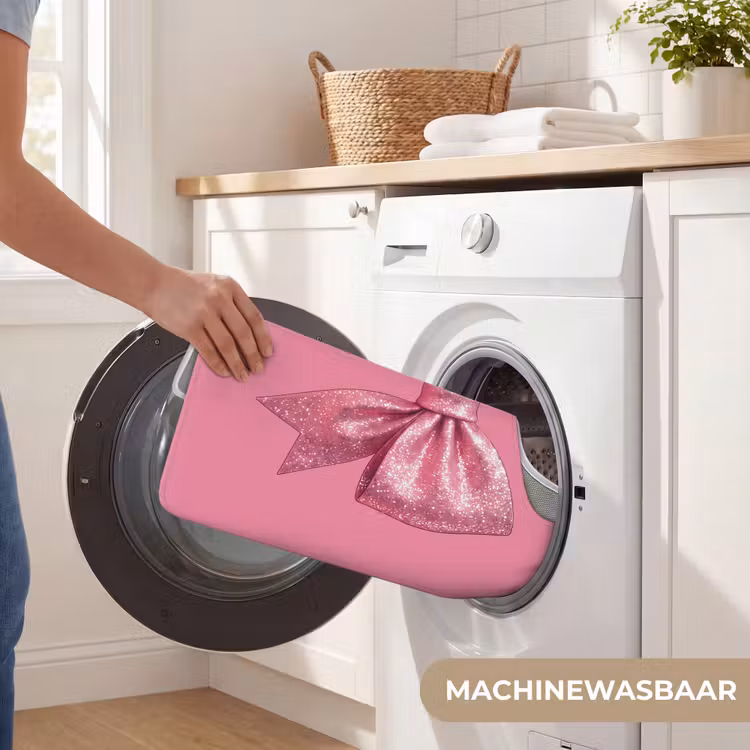 WC Mat - Roze strik - Glitter — 6