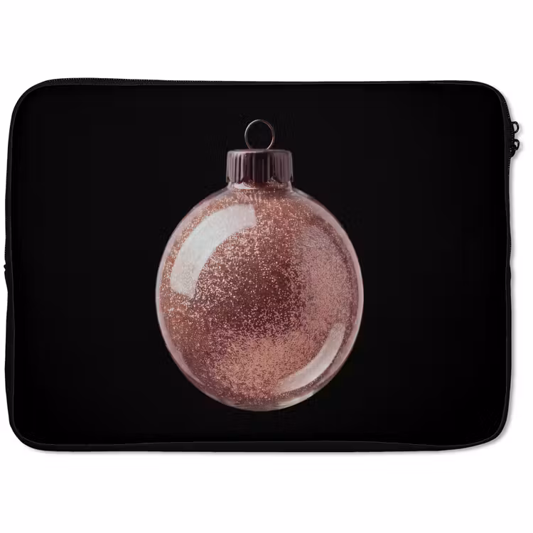Laptophoes Kerstbal - Roségoud - Kerst — 1