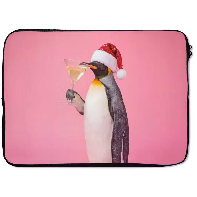 Laptophoes Pinguïn - Kerst - Feest — 1