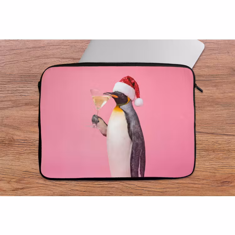 Laptophoes Pinguïn - Kerst - Feest — 2