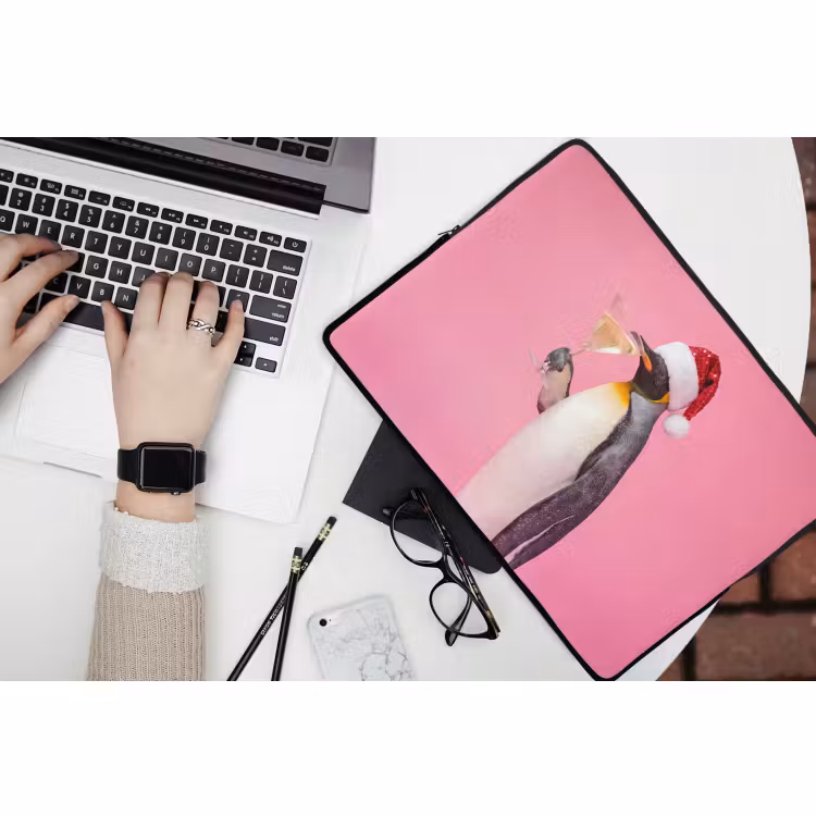 Laptophoes Pinguïn - Kerst - Feest — 3