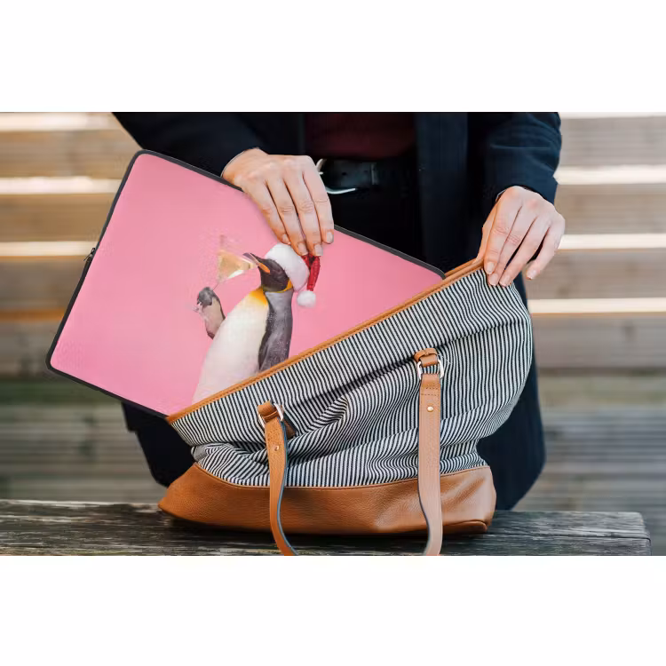 Laptophoes Pinguïn - Kerst - Feest — 4