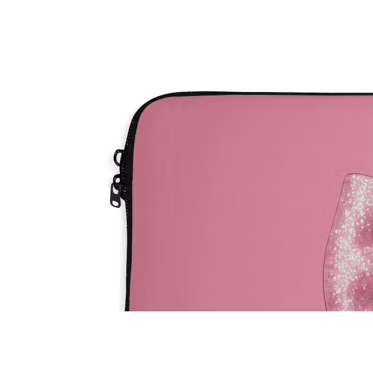 Laptophoes Roze strik - Glitter — 5