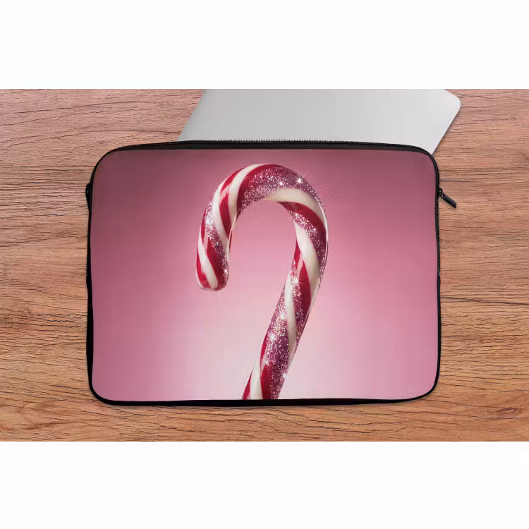 Laptophoes Zuurstok - Glinsterend - Roze — 2