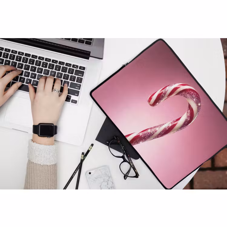 Laptophoes Zuurstok - Glinsterend - Roze — 3