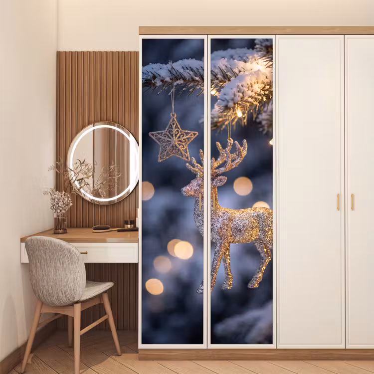 Deursticker - Rendier - Kerst - Sneeuw — 5