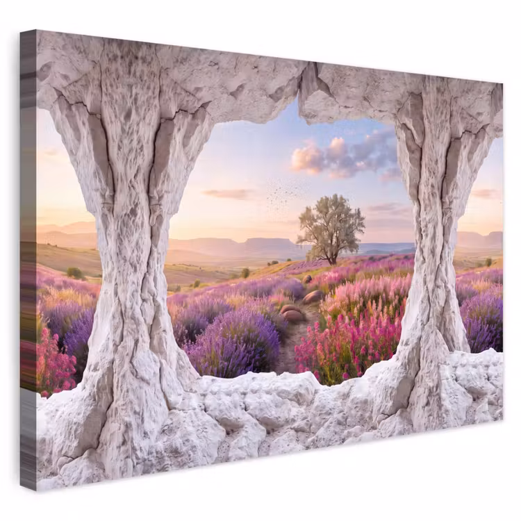 Buiten canvas - Bloemen - Pad - Natuur — 1