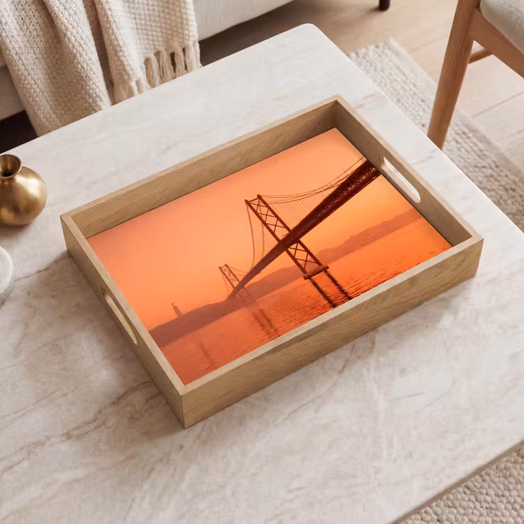 Dienblad - Brug - Water - Oranje — 2