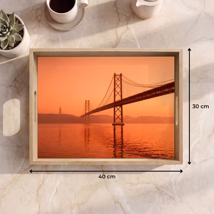 Dienblad - Brug - Water - Oranje — 9
