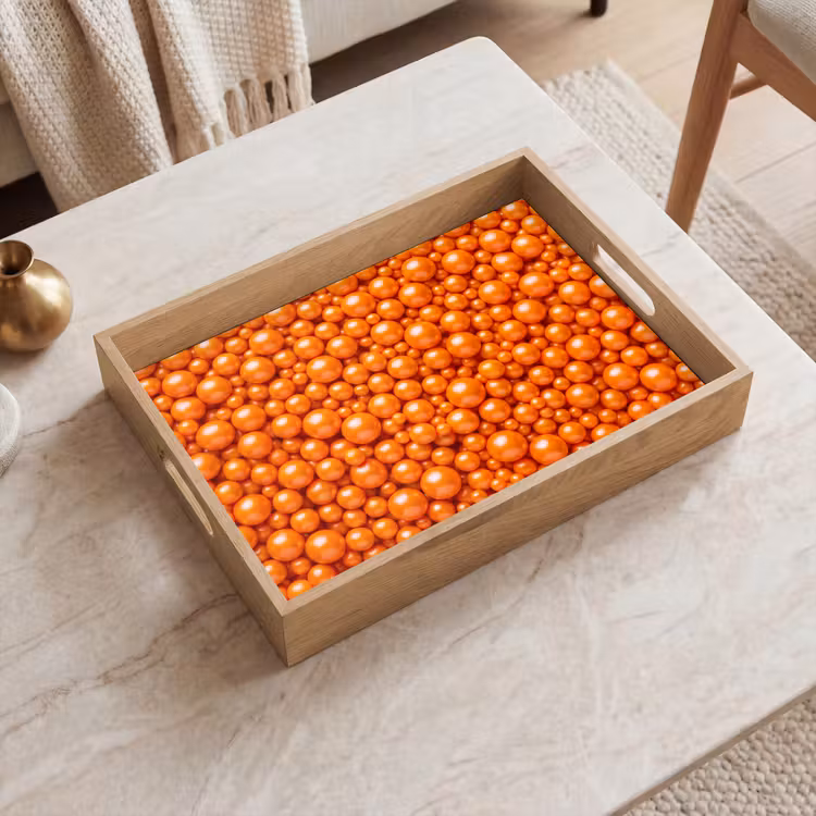 Dienblad - Snoep - Oranje - Patroon — 2