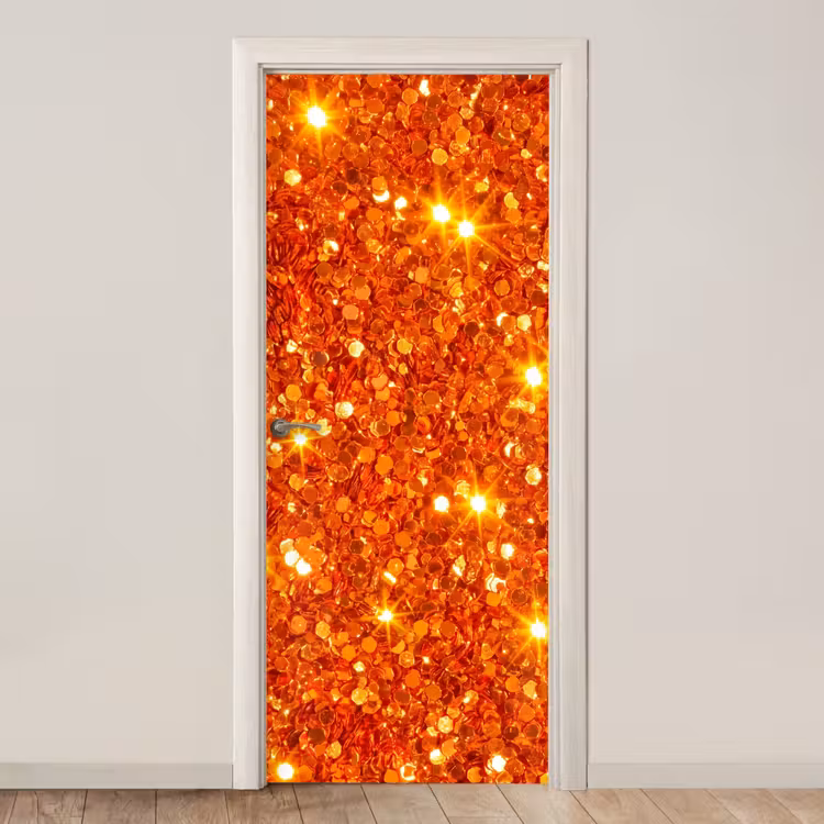 Deursticker - Glitter - Oranje - Abstract — 1