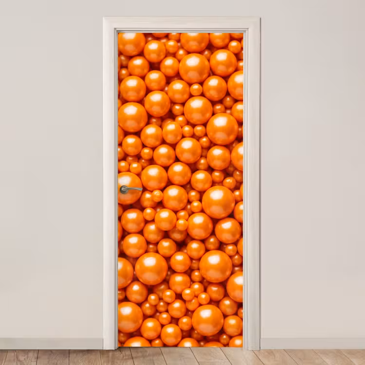 Deursticker - Snoep - Oranje - Patroon — 1