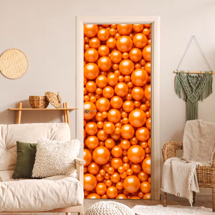 Deursticker - Snoep - Oranje - Patroon — 4