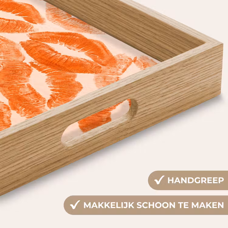 Dienblad - Oranje kusafdrukken - Liefde — 5