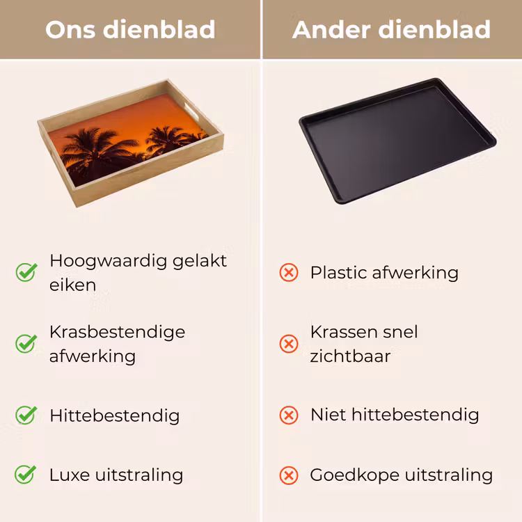 Dienblad - Palmen - Zonsondergang - Oranje — 3