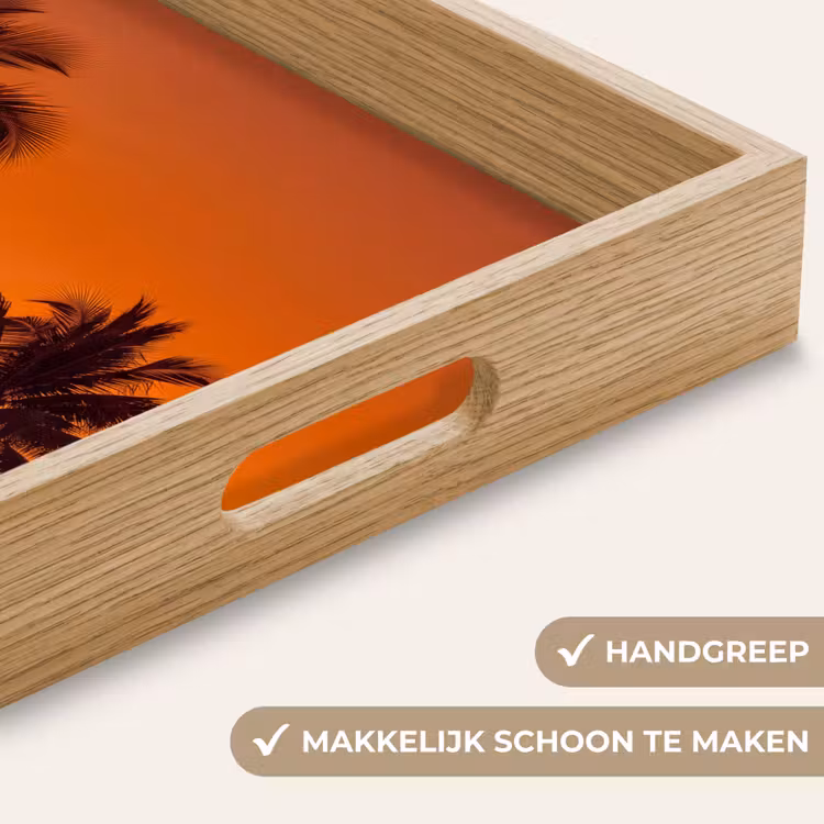 Dienblad - Palmen - Zonsondergang - Oranje — 5