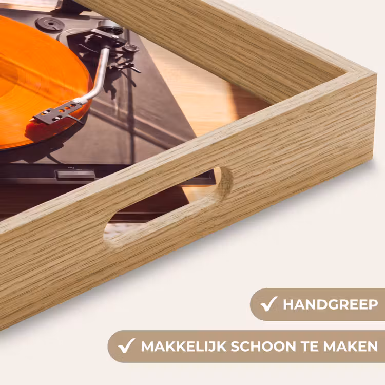 Dienblad - Platenspeler - Oranje - Muziek — 5