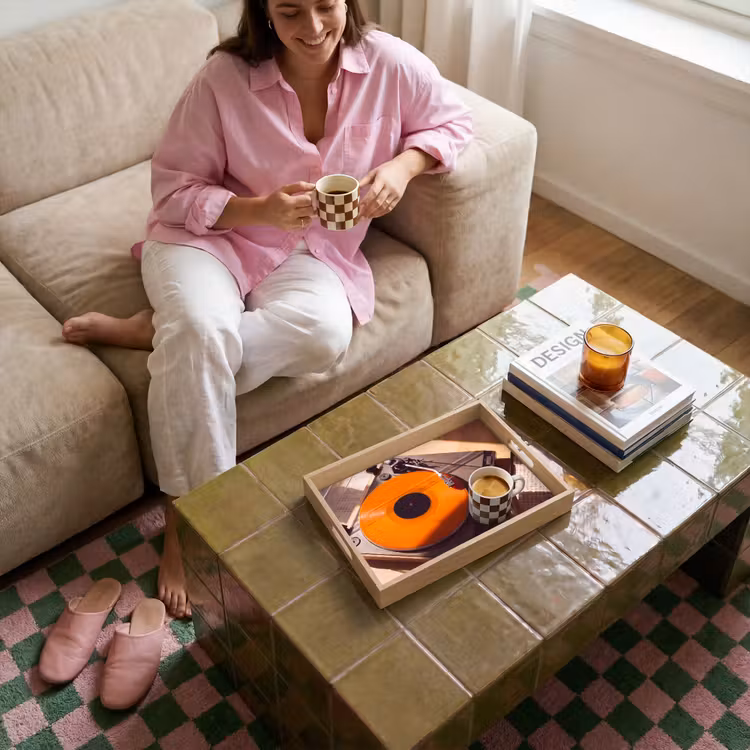 Dienblad - Platenspeler - Oranje - Muziek — 6