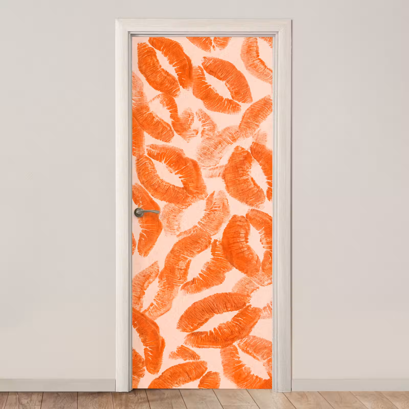 Deursticker - Oranje kusafdrukken - Liefde — 1