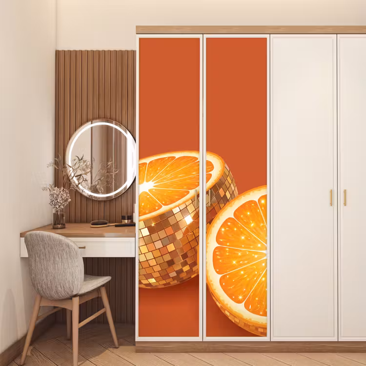 Deursticker - Fruit - Disco - Goud — 5