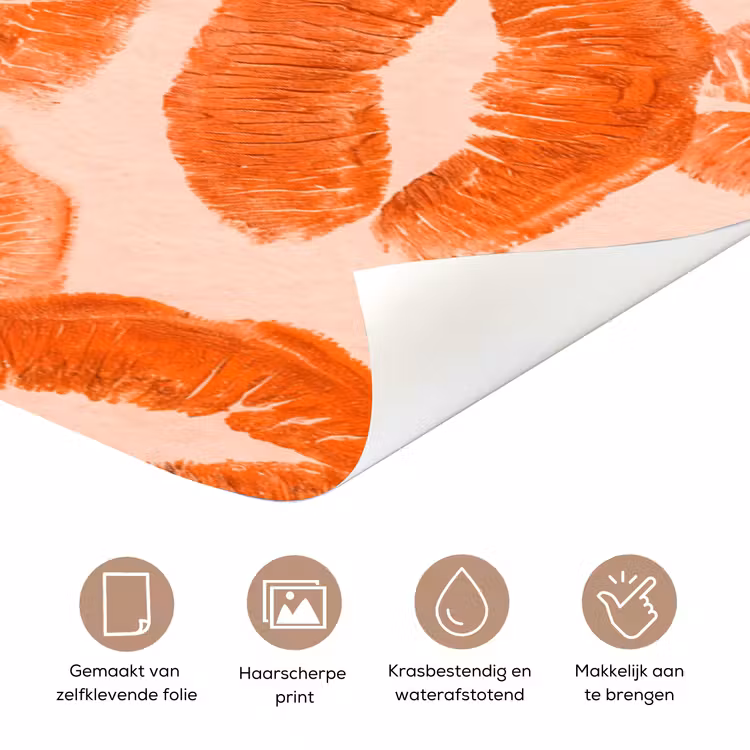 Deursticker - Oranje kusafdrukken - Liefde — 3